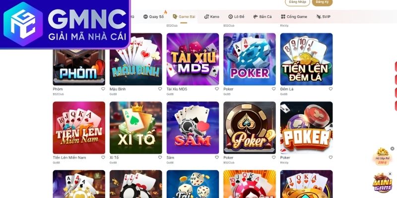 Đánh giá sảnh game bài
