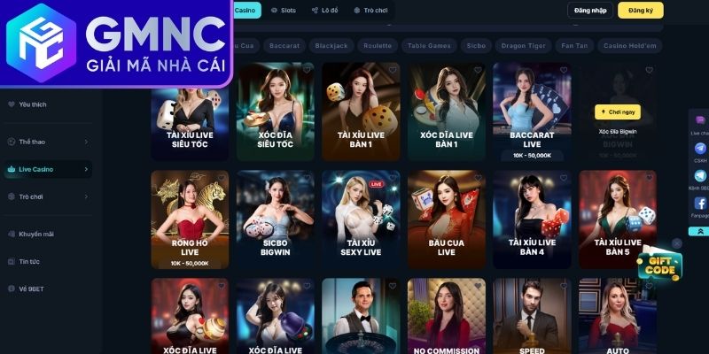Sảnh casino trực tuyến
